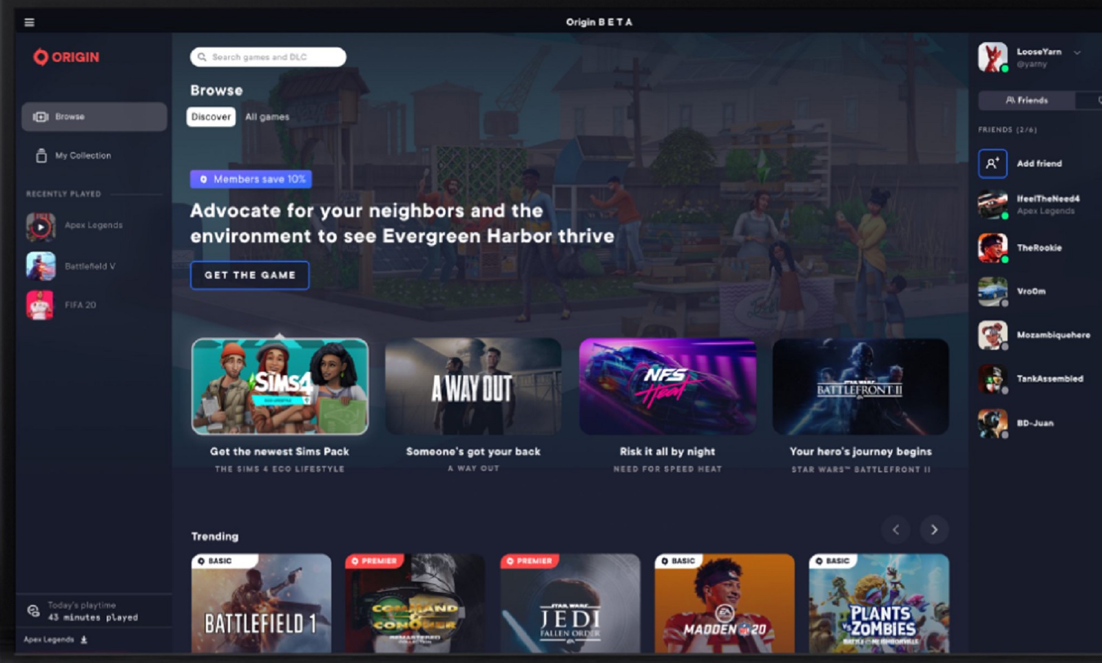 Le client Origin devient EA Desktop