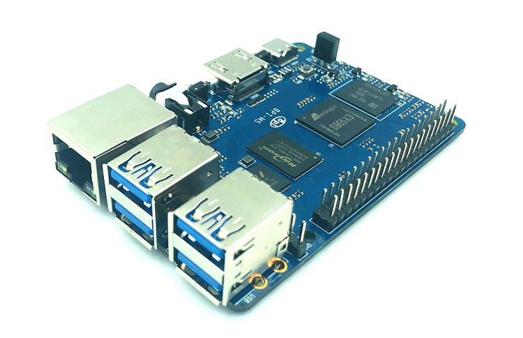 Banana Pi BPI-M5, comme un Raspberry Pi, le stockage en plus