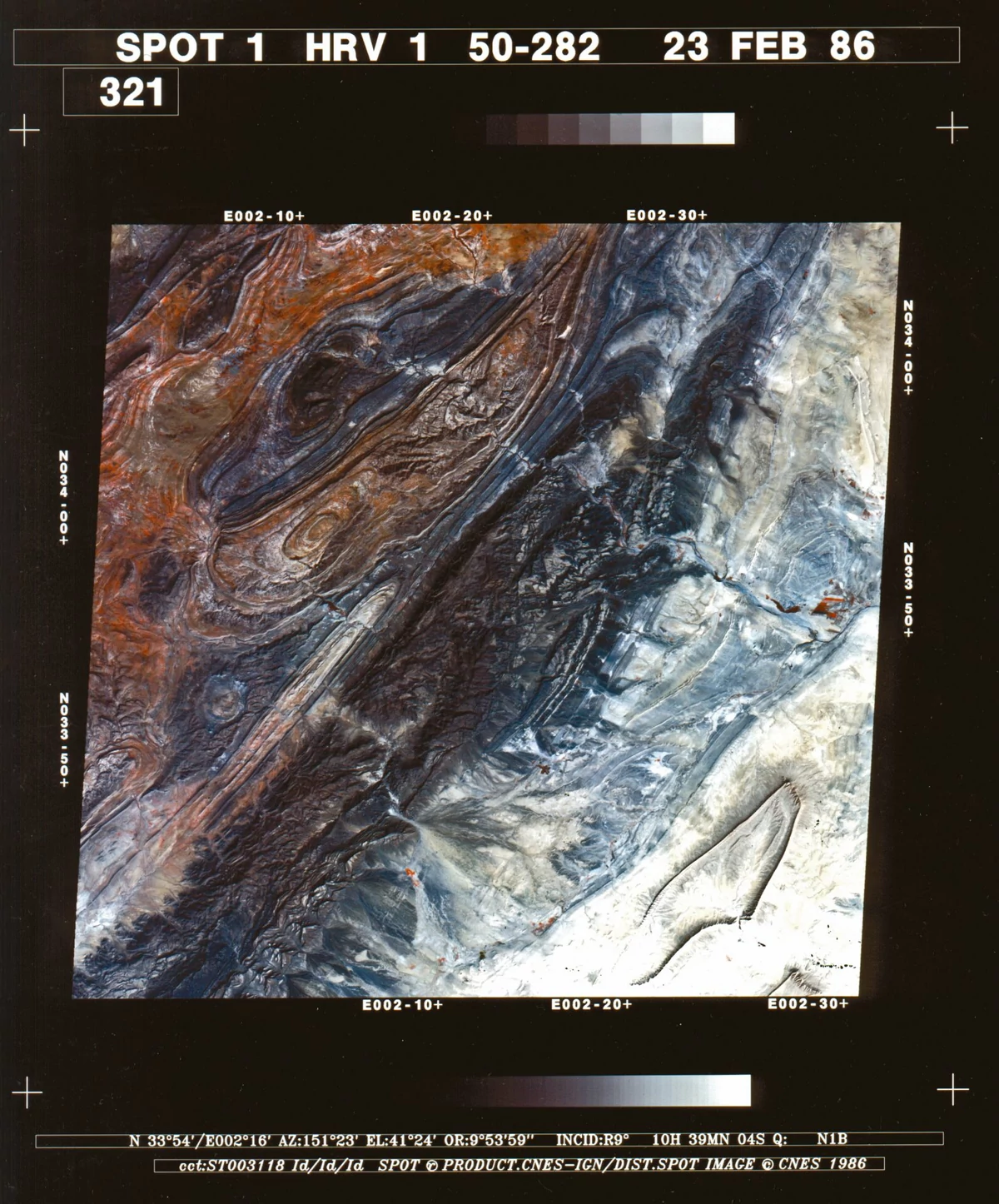 SPOT-1 satellite Jebel Amour © CNES 1986, Distribution Airbus DS