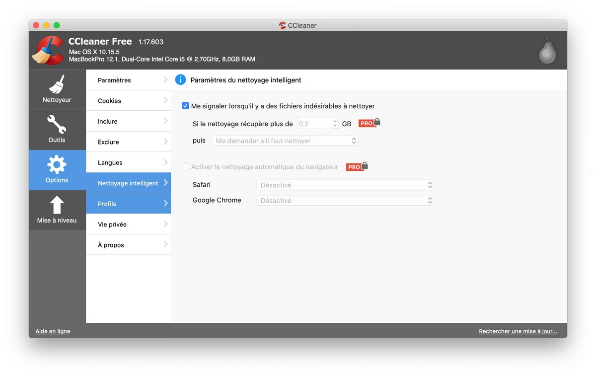 Ccleaner Mac © Stéphane Ruscher