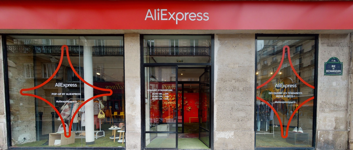 aliexpress pop-up store front