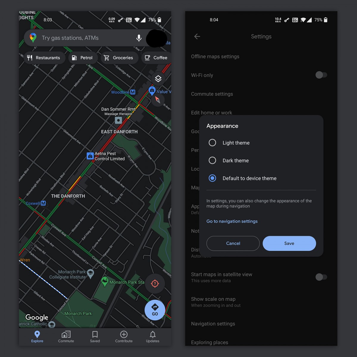 Google Maps pour Android déploie son 