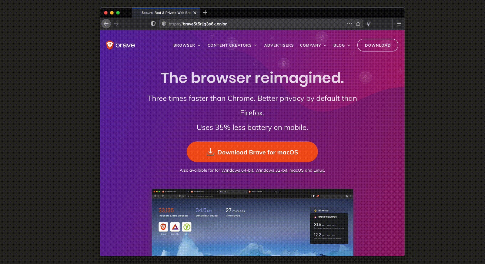 Le navigateur Brave est désormais accessible depuis le dark web