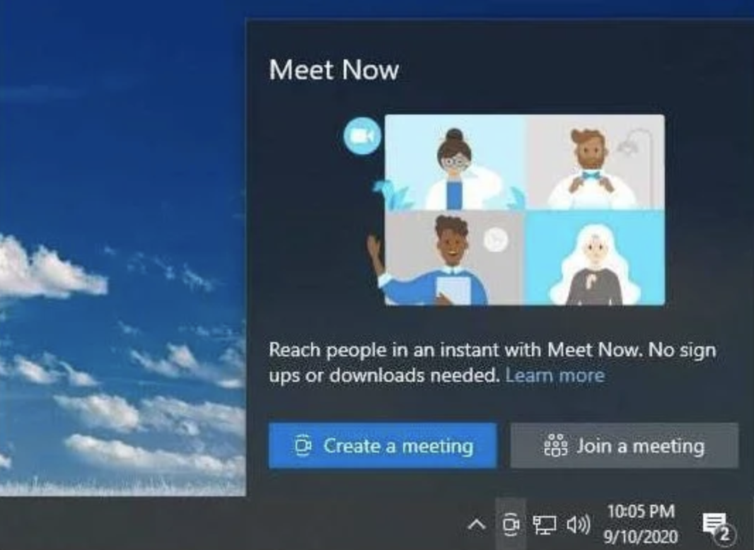 Skype Meet Now Windows 10