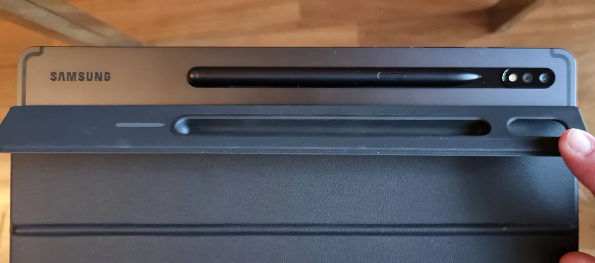 Galaxy Tab S7+ emplacement stylet © Clubic - Marc Mitrani