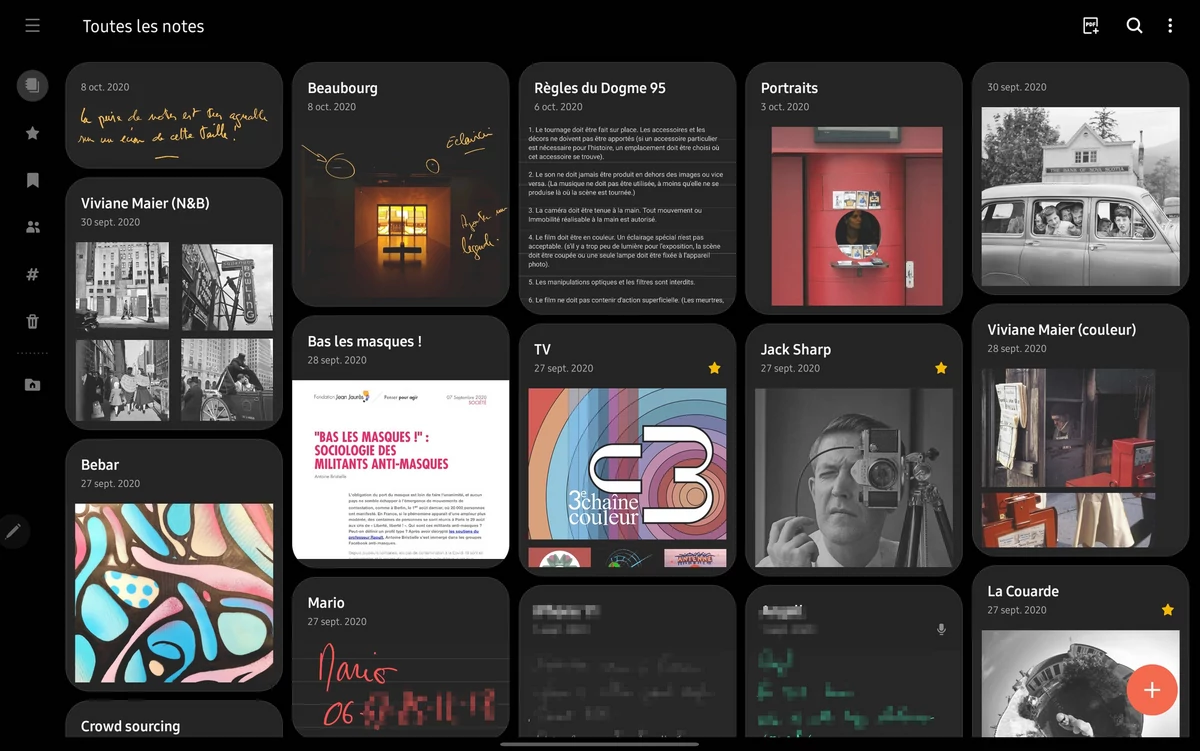 Galaxy Tab S7+ Samsung Notes © Clubic - Marc Mitrani