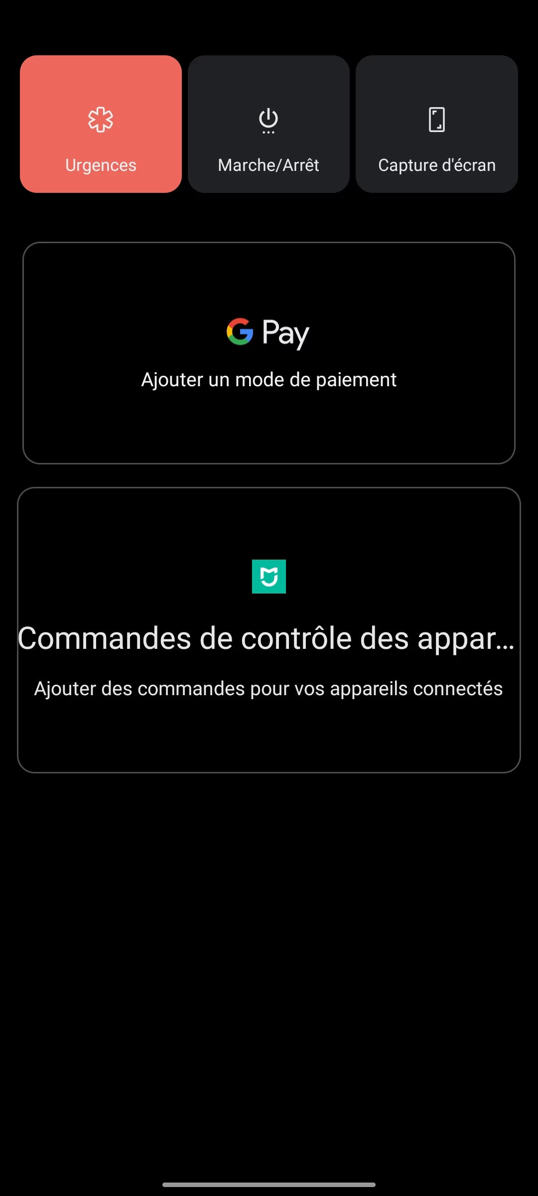 Power menu OnePlus 8T