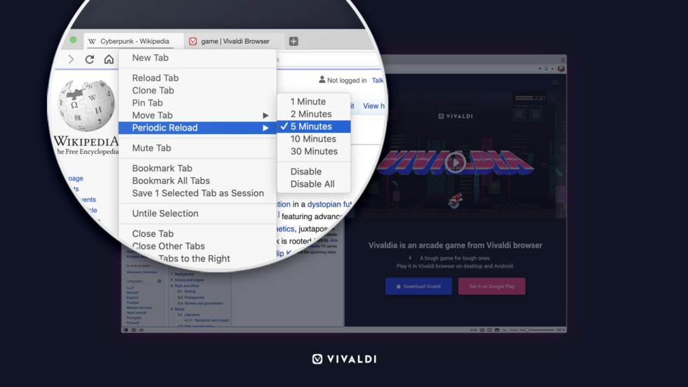 Vivaldi 3.4 : toujours plus de personnalisation et fonctionnalités sur desktop et... un jeu d'arcade