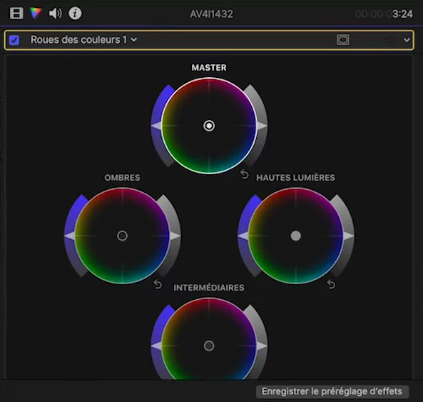 FCPX Couleurs © Apple