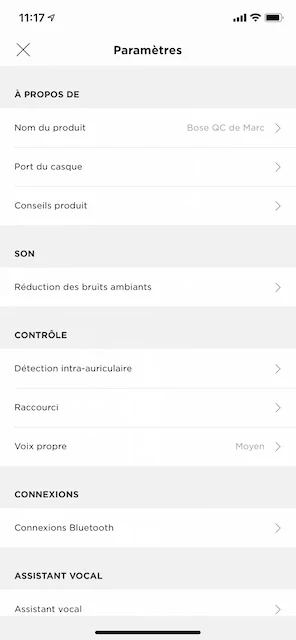 Bose QC Earbuds - interface 2 © Clubic - MM