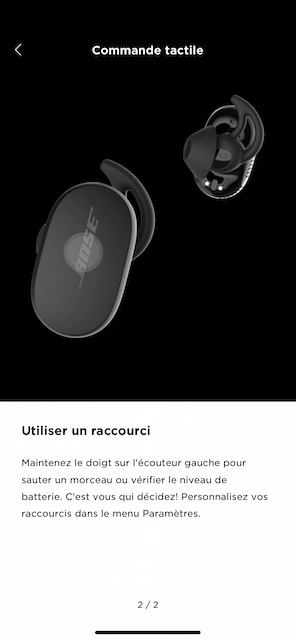 Bose QC Earbuds - tactile 2 © Clubic - MM