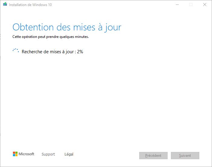 Mise à jour Windows 10 © Nerces