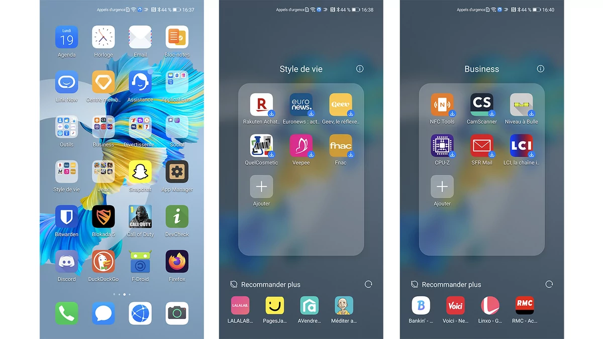 Huawei Mate 40 Pro apps © © Pierre Crochart pour Clubic