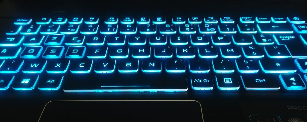 Paramétrable touche par touche, le clavier est agréable et réroéclairé avec soin © Nerces pour Clubic