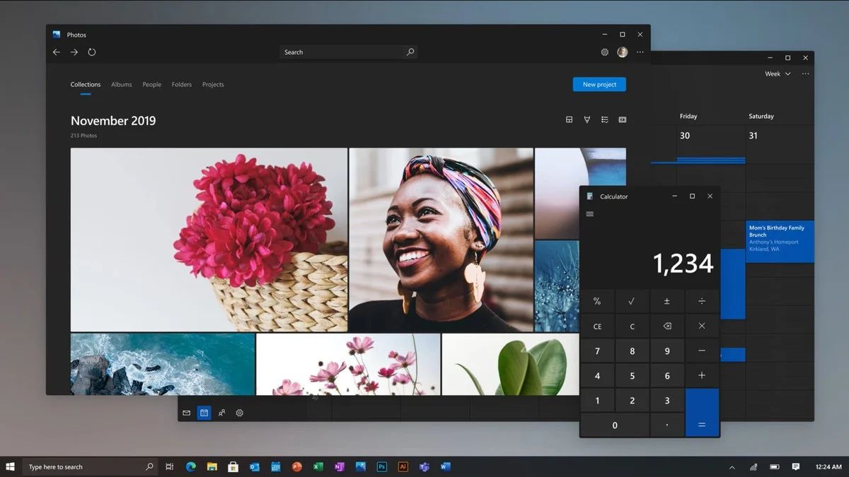 Interface Windows 10 21H2 © Microsoft