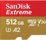 Carte mémoire microSDXC SanDisk Extreme 512 Go à -50% !