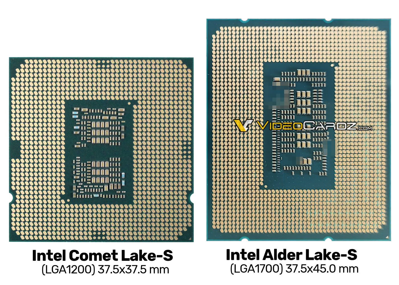 Intel : les nouveaux processeurs Alder Lake-S se montrent en photo