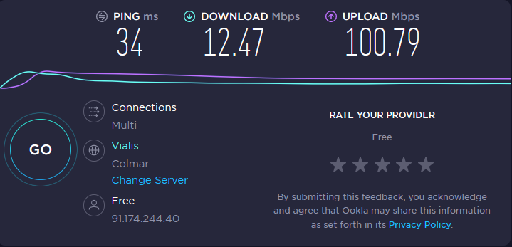 Speedtest TunnelBear VPN 2020 © TunnelBear