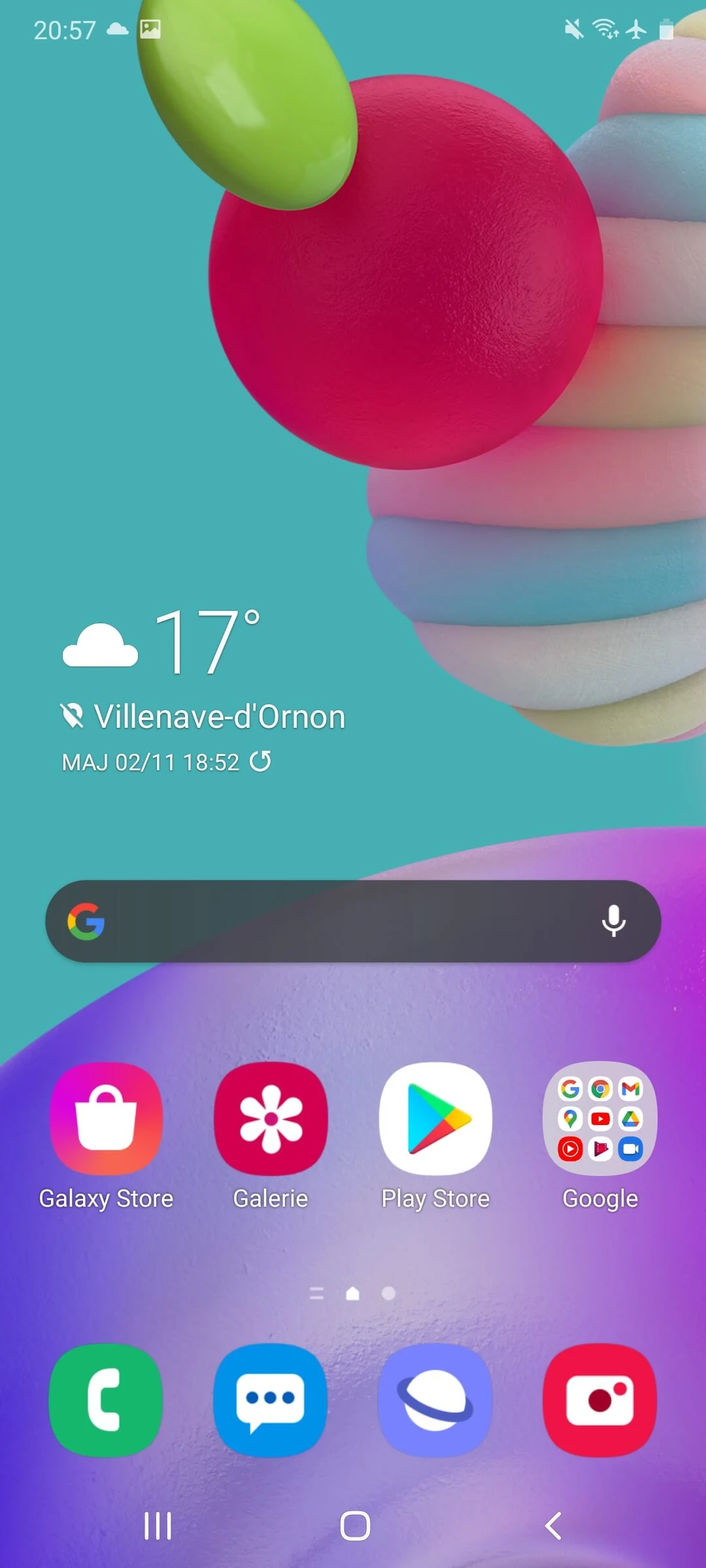 Samsung Galaxy A41 Interface