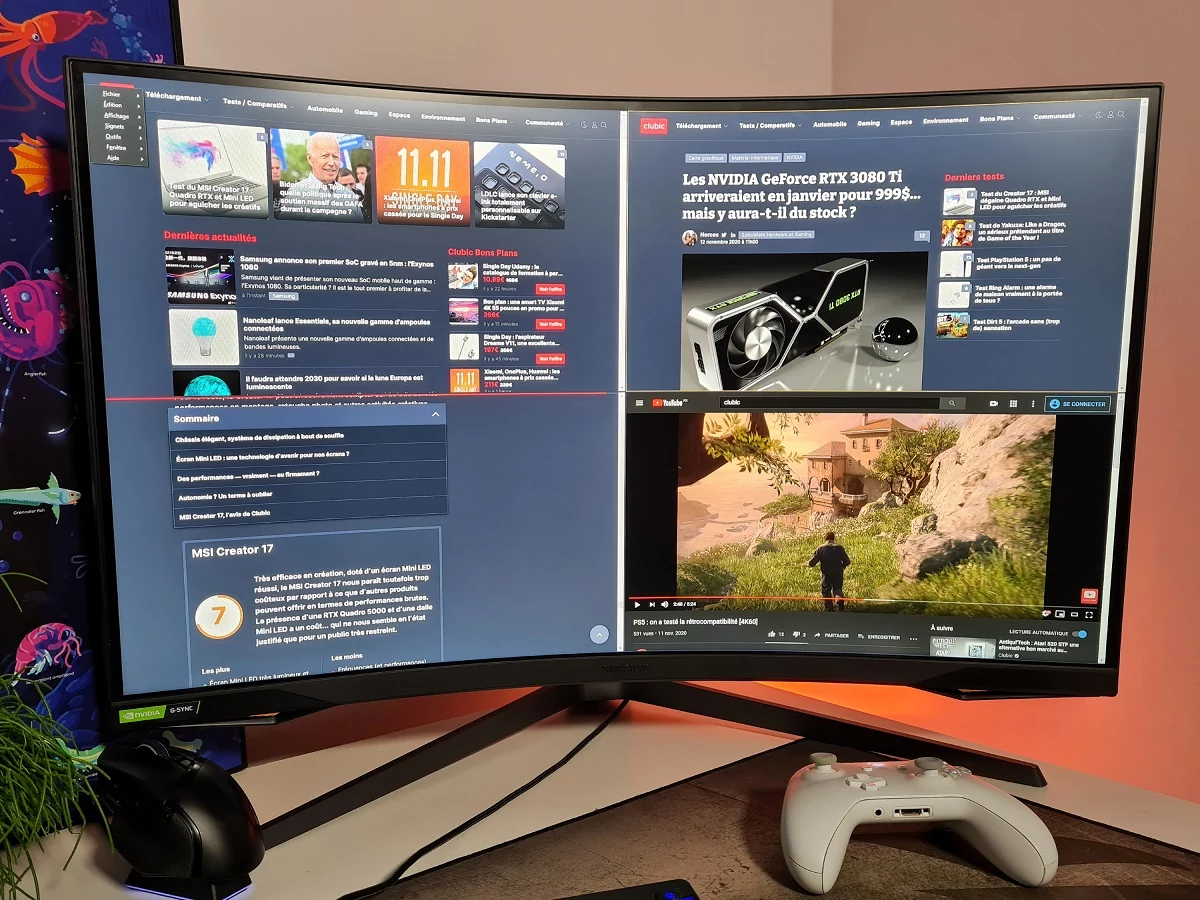 Test Samsung Odyssey G7 : le 1er moniteur gaming 1000R au monde !