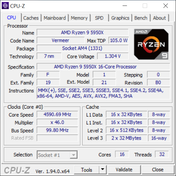 AMD Ryzen 9 5950X © Nerces