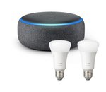 Amazon Echo Dot 3 avec 2 ampoules Philips Hue White à prix cassé