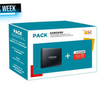 Un pack SSD Samsung T5 1To avec une carte MicroSD 64 Go Evo Plus à prix choc