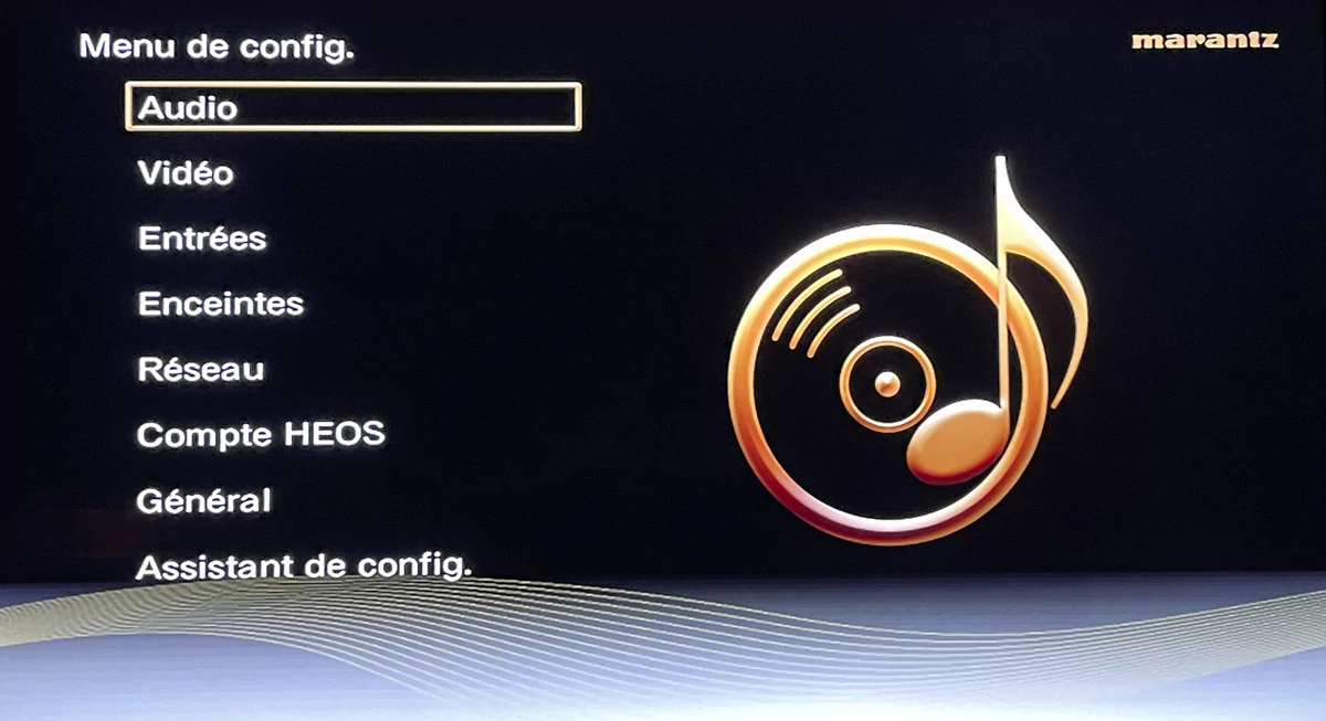 Marantz NR1711 OSD menu