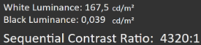 Sony XH 90 contraste SDR pré-calibration