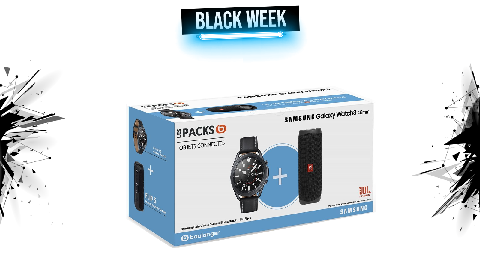 Idée cadeau Noël : le pack Galaxy Watch 3 + JBL Flip 5 en promo chez Boulanger