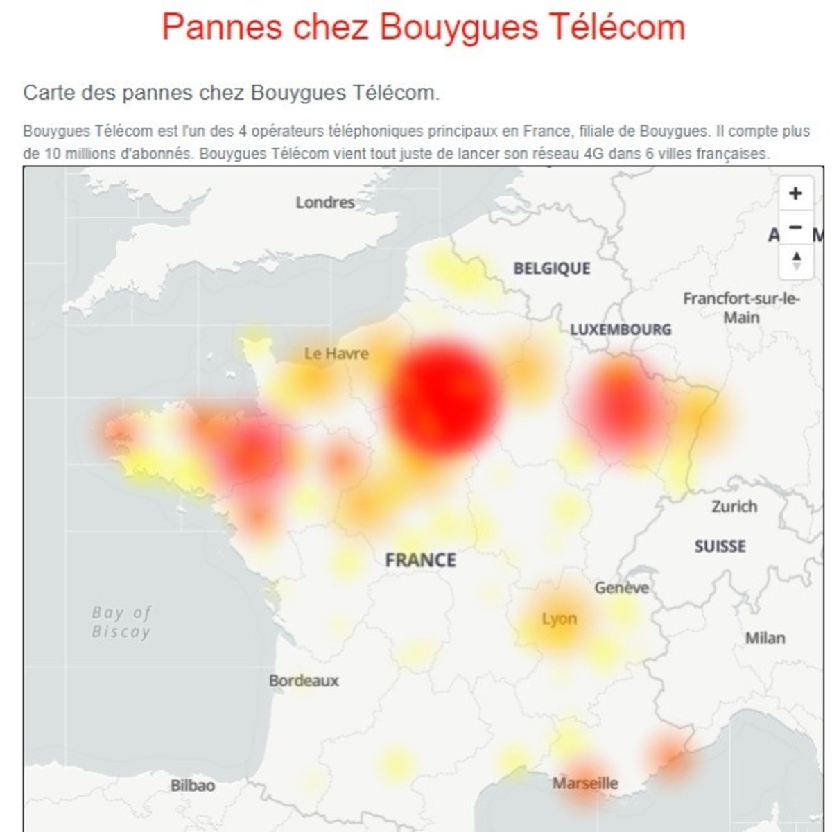Une partie du réseau 4G de Bouygues Telecom frappée par une panne, désormais résolue