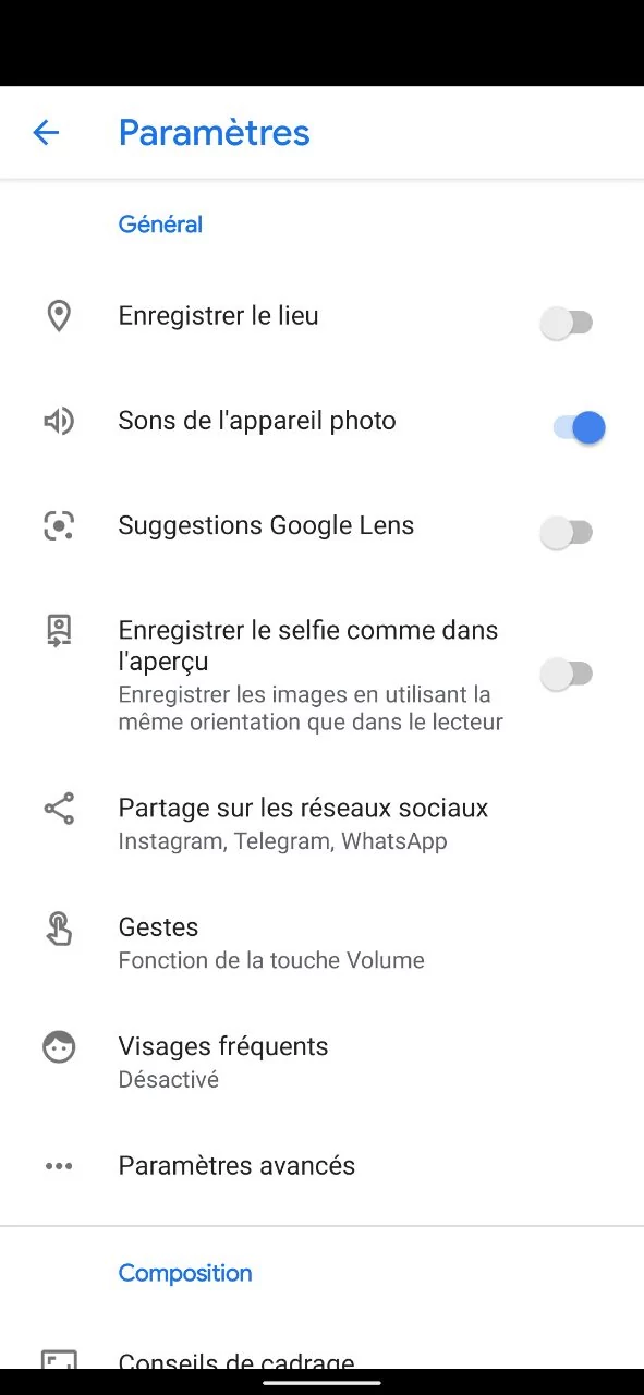 Comparo Pixel 5 (interface) © © Pierre Crochart pour Clubic