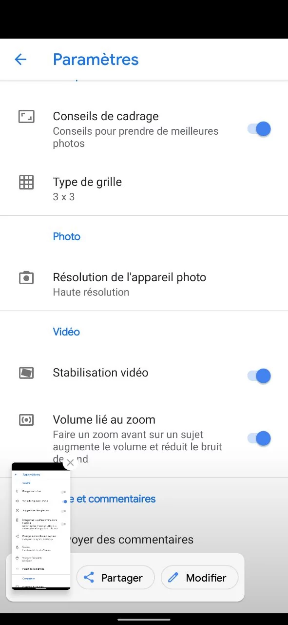 Comparo Pixel 5 (interface) © © Pierre Crochart pour Clubic