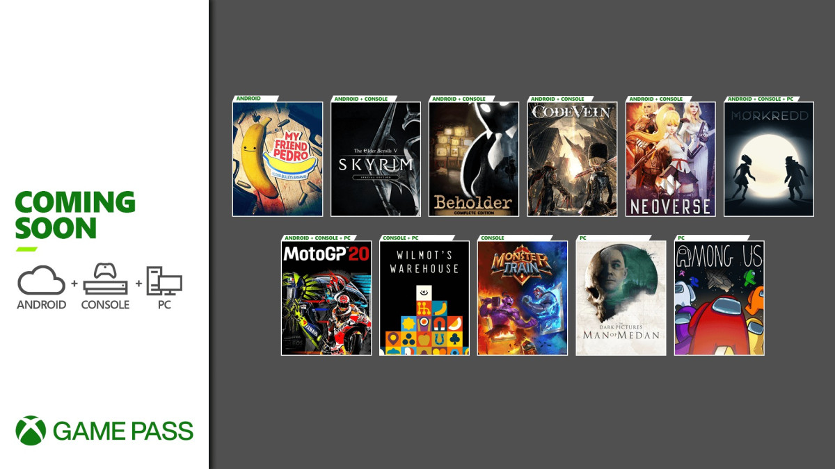 Xbox Game Pass : en décembre, Among Us, Skyrim, Yakuza et bien d'autres arrivent