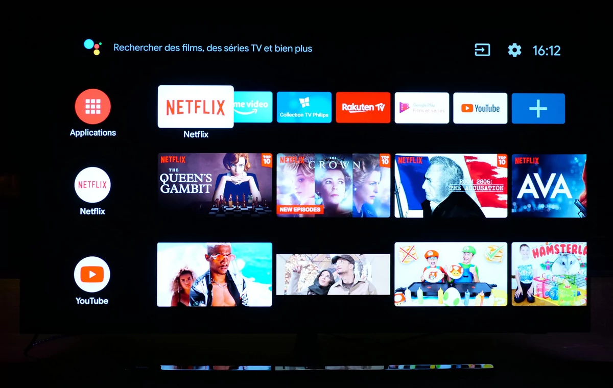Philips 55OLED855 menu home
