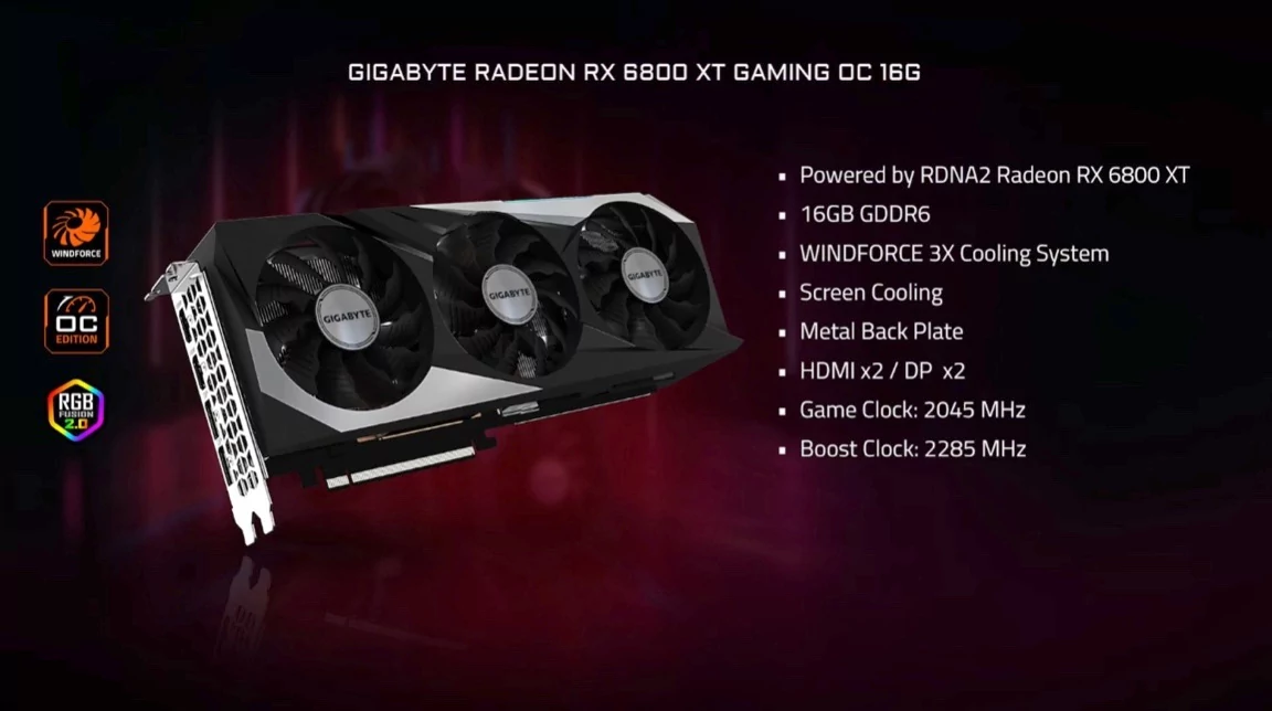 Radeon RX 6800 Gigabyte-3 © © Gigabyte