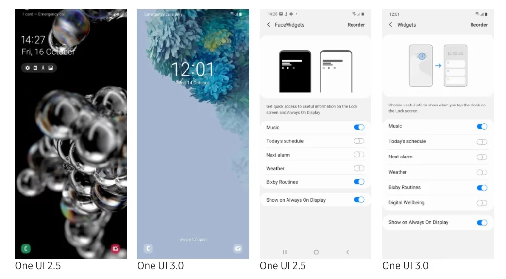 One UI 3.0 lockscreen © © Sam Mobile