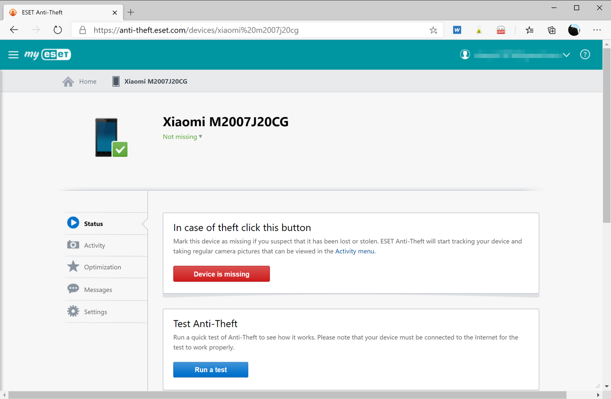 ESET console web My Eset © Stephane Ruscher
