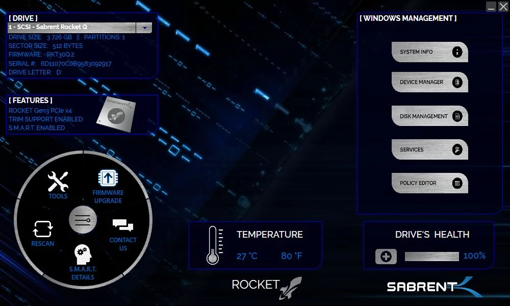 Sabrent Rocket Q © Nerces