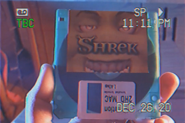Shrek sur une disquette © GreedyPaint