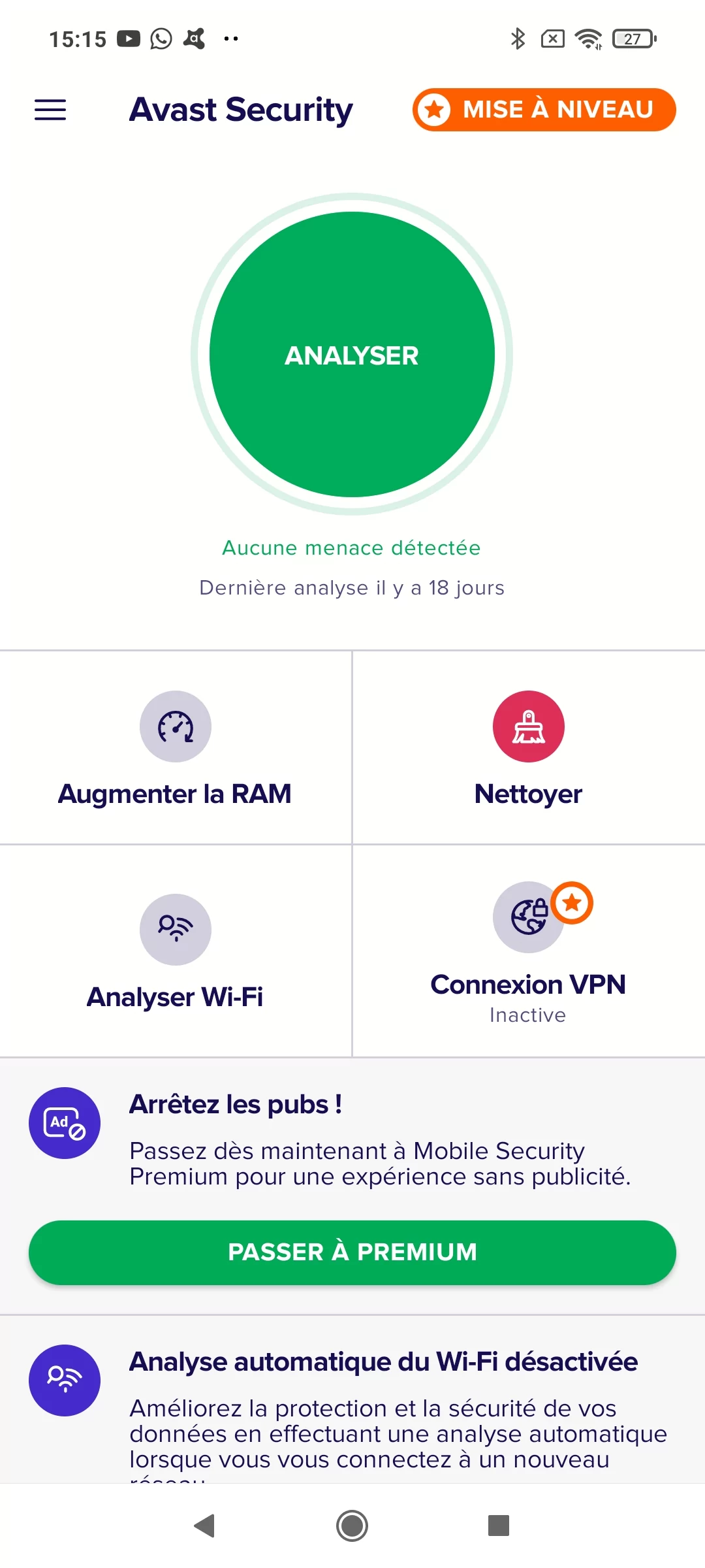Avast Mobile Security Android © Stéphane Ruscher / Clubic.com