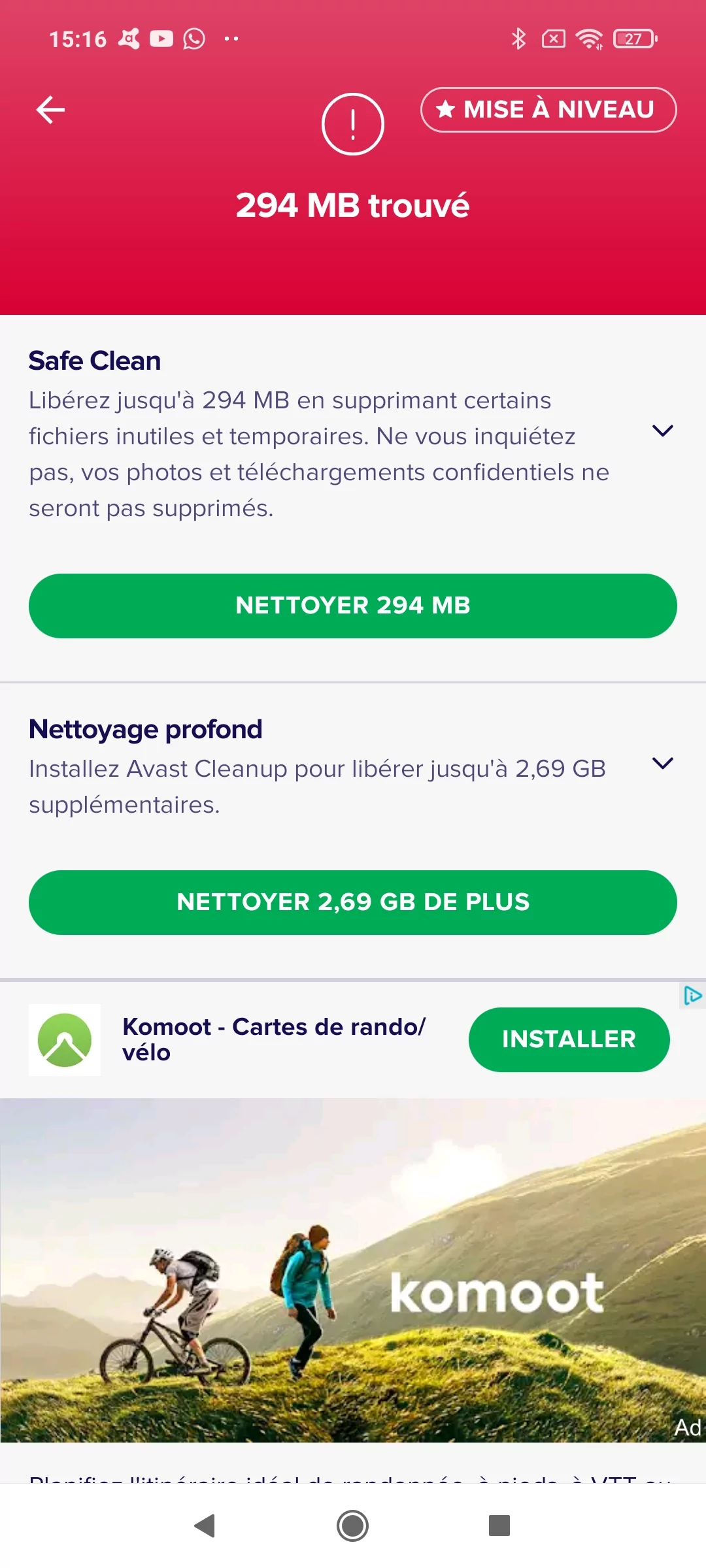 Avast Mobile Security Android © Stéphane Ruscher / Clubic.com