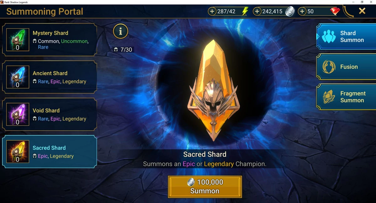 Raid Shadow Legends Portail