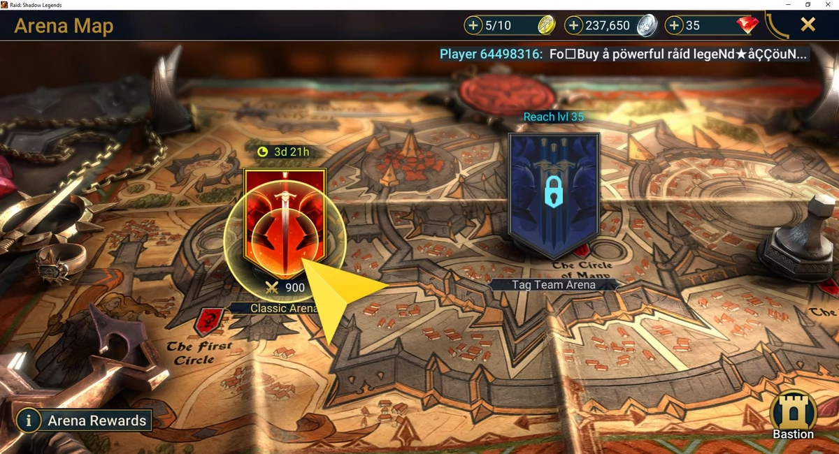 Raid Shadow Legends Arène PVP