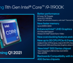 CES 2021 : Intel va lancer son haut de gamme Core i9-11900K dès le premier trimestre
