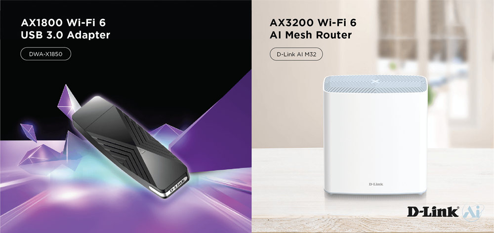 D-Link AI M32 et DWA-X1850 © D-Link