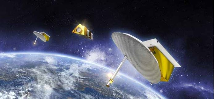 Le trio de satellites allemands SARah sera utilisé principalement pour la défense. Crédits OHB