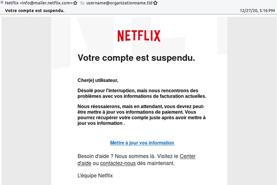 Netflix suspension proofpoint