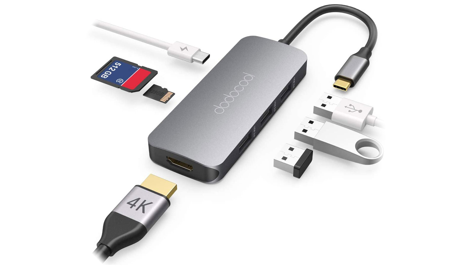 Hub USB-C Dodocool Multiporta Per IPad – HDMI, USB 3.0, USB-C, Adattatore Type-C