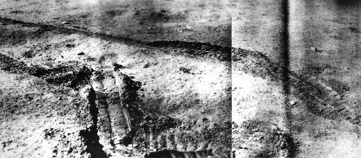 Lunokhod-1 Lune traces © URSS